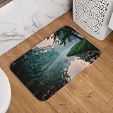 tapete em rio preto Tamaño: mide 40 x 60 cm, grosor moderado, una alternativa ligera a las alfombras extra gruesas y regulares, fácil de maniobrar, suficiente para abrir la puerta del tapete sin atascarse.