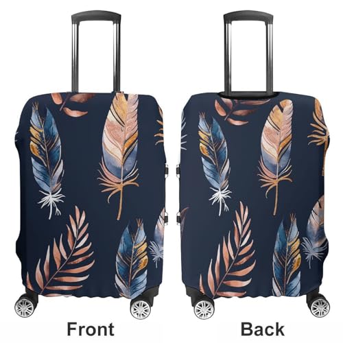 Feathers And Leaves Luggage Cover Protector Anti-Scratch Suitcase Cover Washable Luggage Covers Fits 19-21 Inch Luggage3