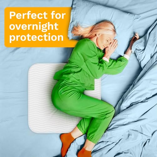 Image of GREEN LIFESTYLE Washable Underpads - Large Bed Pads for use as Incontinence Bed Pads, Reusable Pet Pads, Great for Dogs, Cats, Bunny, Seniors Bed Pad (Pack of 20 - 34x36), Blue