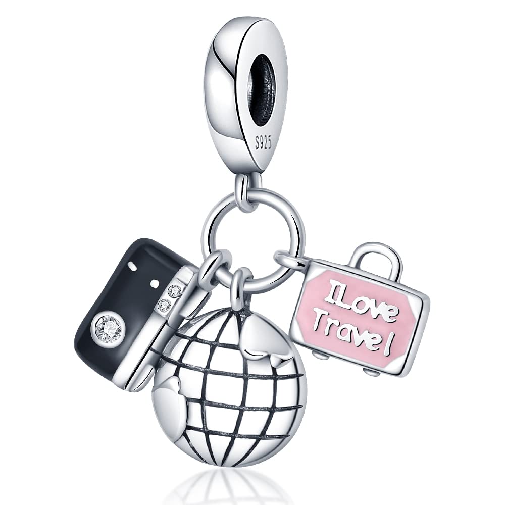 Pandach Damen Charm Anhänger für Armband 925 Sterling Silber Charms Beads passend für Armband und Halskette, Kompatibel mit Europäischen Armbänder für Frauen Mädchen