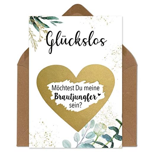 Rubbkort brudtärna frågor – vill du vara min brudtärna – kort med rubbhjärta guld present presentidéer för brudtärnor för bröllop och förlovning