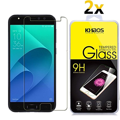 [2-Pack] Khaos for Asus Zenfone 4 Max ZC554K HD Clear Tempered Glass Screen