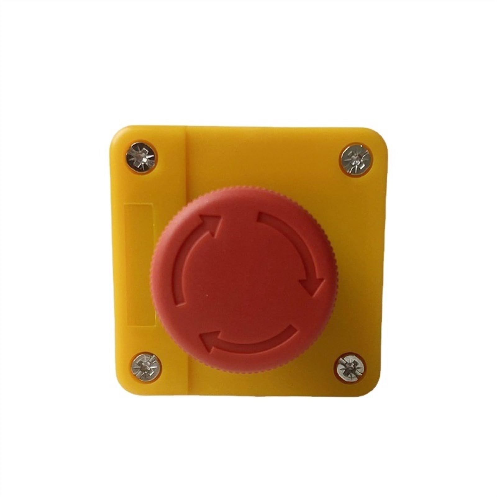 Caja de control protectora de parada de emergencia, caja de interruptor de botón pulsador de parada de emergencia con cabeza de seta roja de 22mm