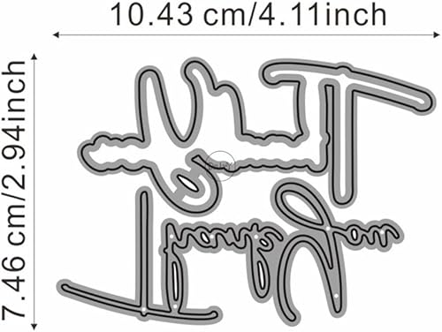 Vista 40 de DzIxY Troqueles de corte de metal con texto en inglés "I Love You" para hacer tarjetas, troquelados, troquelados, plantillas para máquina de álbumes