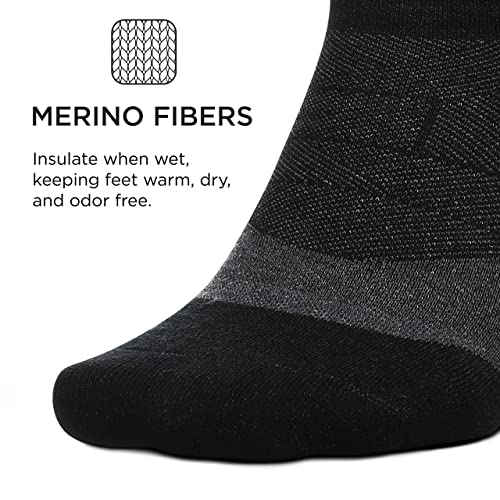 Image of Feetures Merino 10 Max Cushion No Show Tab Ankle Socks - Wool Socks for Women & Men - (1 Pair)