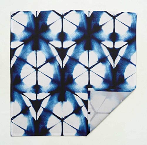 Serviette décorative en tissu Flex Coton bleu imprimé haut de gamme - 6