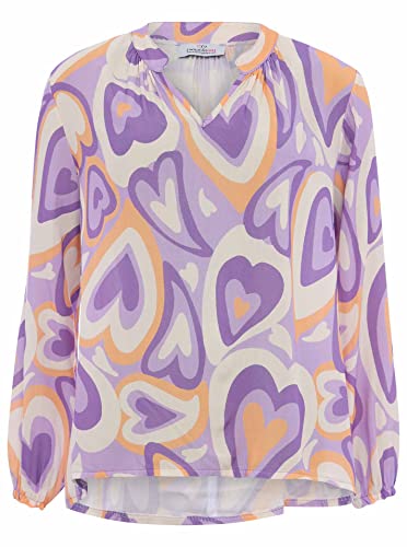 Zwillingsherz Bluse mit Herzmuster - Hochwertige Tunika Oberteil für Damen...