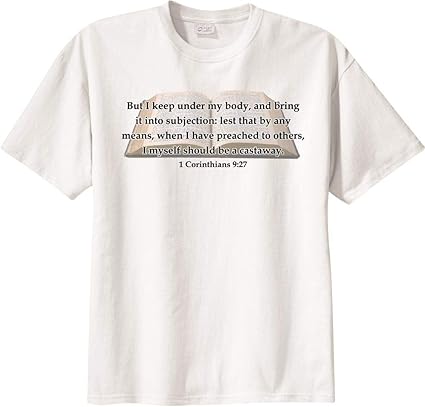Amazon.com: Bibleshirts 1 Corinthians 9:27 Short Sleeve T-Shirt : Clothing,  Shoes & Jewelry