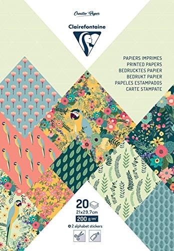 Clairefontaine Pack of 60 Origami Paper, Kiribati, 15 x 15 cm