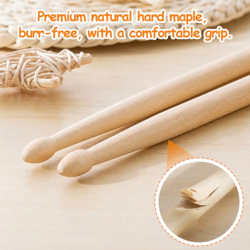 Baquetas de Madera de Arce 12" para Niños (1 Par) miniatura 7