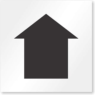 SmartSign 24 x 24 inches Up Arrow Reusable Stencil with 18" x 10.41" Arrow, 63 Mil Plastic, Easy to Wash, for Parking Lots, Commercial Buildings, Stadiums, Event Grounds, Schools, USA Made