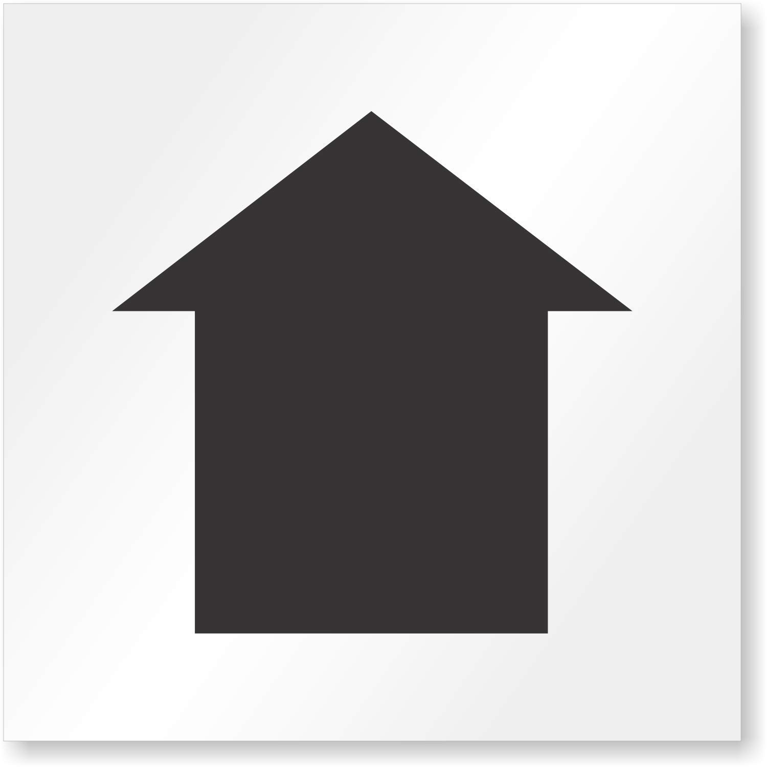 SmartSign 24 x 24 inches Up Arrow Reusable Stencil with 18" x 10.41" Arrow, 63 Mil Plastic, Easy to Wash, for Parking Lots, Commercial Buildings,