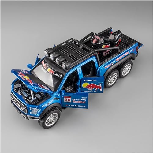 Image of Diecast Car Model 1 /28 for Ford Raptor F150 Pick-up Alloy Car Model Diecasts & Toy Metal Modified Off-Road Vehicles Car Model Simulation Kids Toy Gift(Yellow)