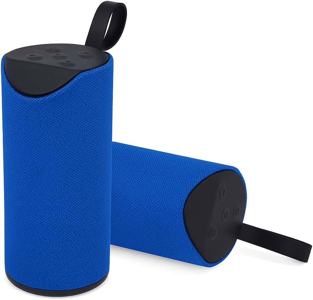 FITTO Portable Bluetooth Speaker with Powerful Stereo Sound – Super Bass, Splashproof Wireless Speaker with Dual Power Supply, Bluetooth 4.0 Compatible for Phones, Tablets, and TVs