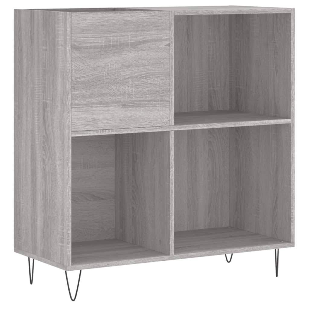Armadietto per dischi in vinile, 84,5 x 38 x 89 cm, in legno e ferro con molto spazio, per giradischi e collezione di musica LP