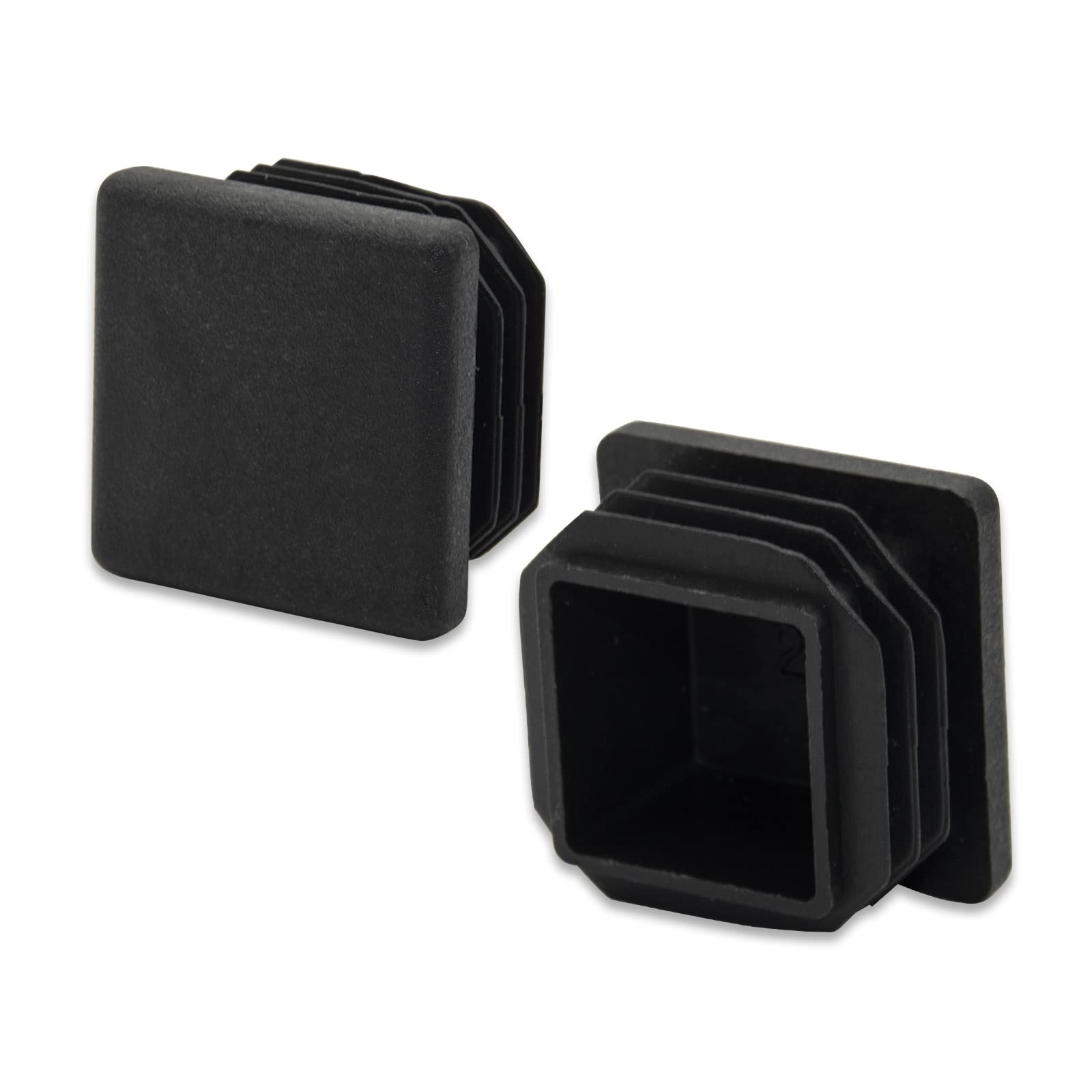 Flyshop Black 28 x 28 mm Square Tubing End Caps, 8 Pack