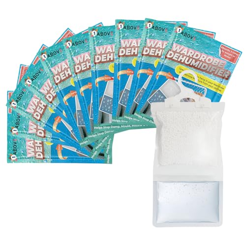 PACK OF 10 Hanging Wardrobe Dehumidifier, Condensation Remover...