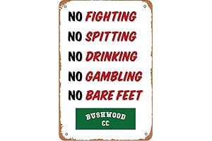 Retro Caddyshack Rules Sign Poster
