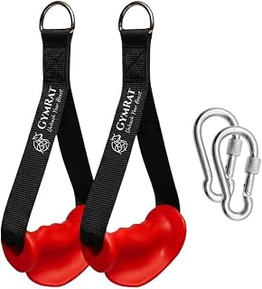 GYMRAT™ Premium Ergonomic Red Cable Attachment Handles, Greater Range of Motion and Durable (RED) Price In India
