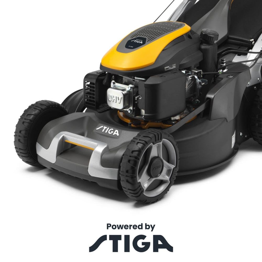 STIGA Twinclip 950 V Tondeuse Thermique 196 CC, 48 cm – Système 4-en-1, Lame Twinclip Brevetée – Pelouses jusqu'à 2 000 m²