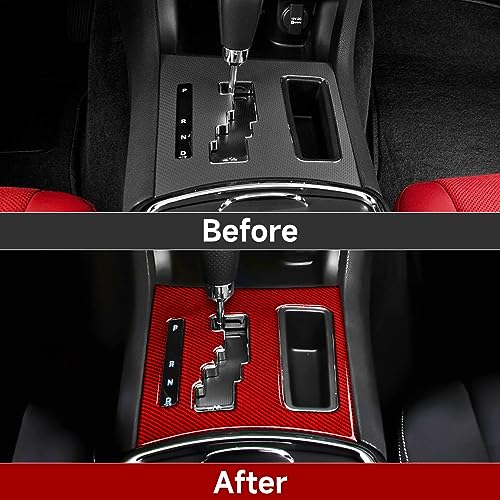 Image of Car Gear Shift Panel Decals for 2011 2012 2013 2014 Chrysler 300 / 300C / 300S / Limited /Base Accessories Carbon Fiber Interior Stickers