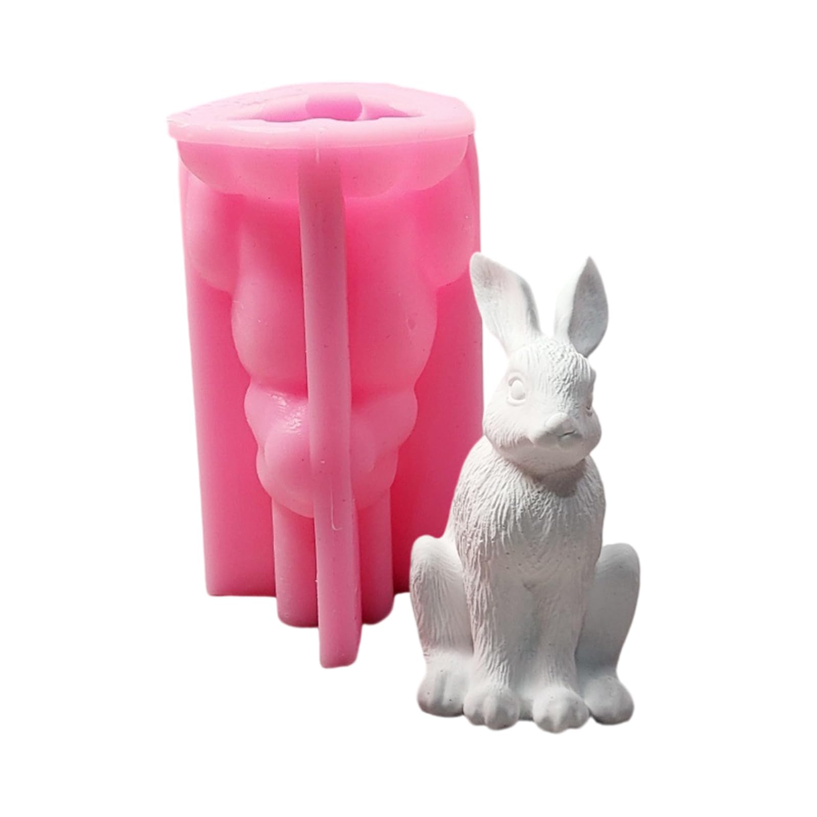 Tsophreniq Rabbits Statue Silicone Molds for Making Soap Home Decoration Temperature Resistant Epoxy Resin Silicone Cement Clay