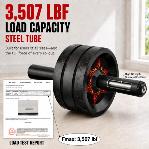 Image of VINSGUIR Ab Roller Wheel, Abs & Core Workout Equipment for Home Gym with Knee Pad Accessories, Abdominal Wheel for Full-body Strength Training