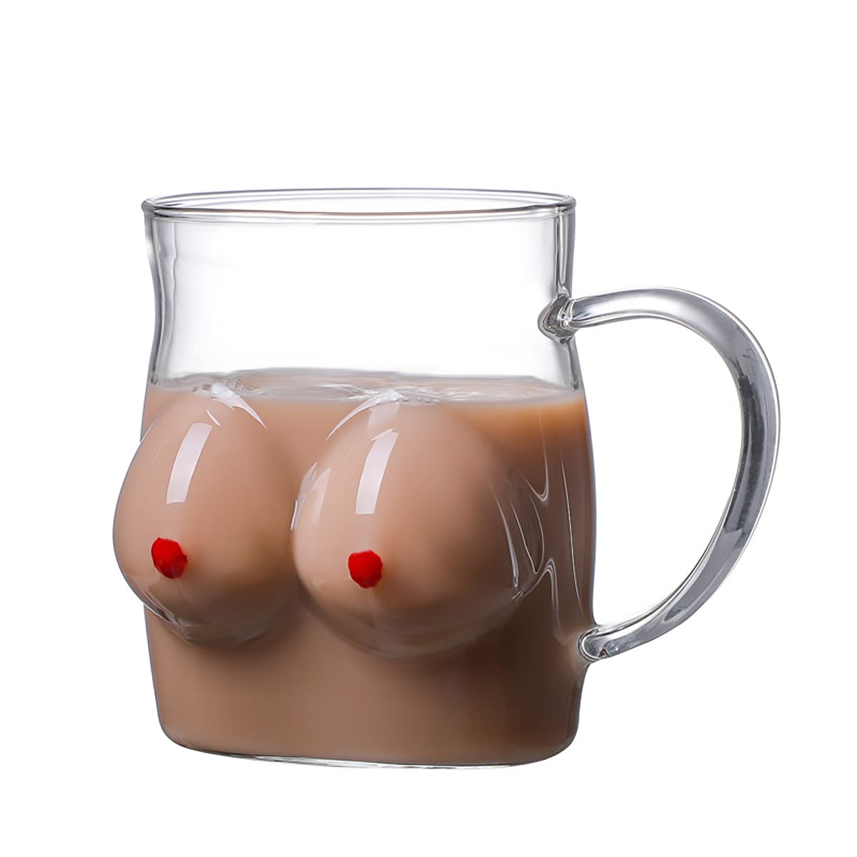 Creative Body Shape Coffee Mugs, 18 OunceLadies Men'S Wine Drink Glasses Cocktail Whiskey, Boob Mug,Party Bar Glass,Beer Cup,Sex Gifts(Boobs Glass 18 Oz)