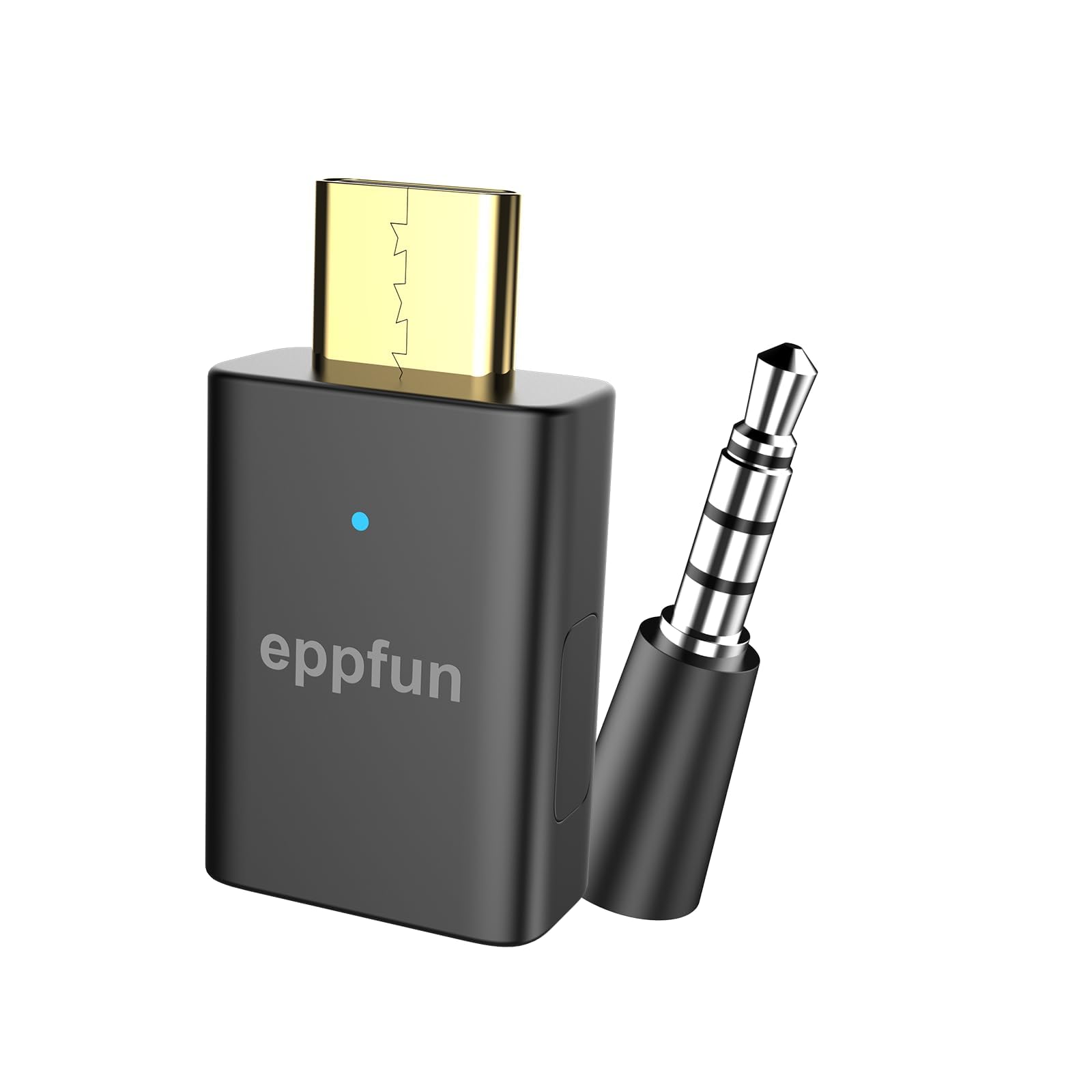 eppfun USB-C Adaptador Audio Bluetooth 5.4 para PS5 PC, LE Audio/APTX-Lossless Adaptive Transmisor Dongle, Soporta Auracast, Compatible con Auriculares