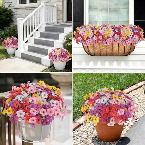 Image of 20 Bundles Artificial Flowers for Outdoor Spring Summer Decor - UV-Resistant Realistic Silk Daisy for Home Patio Garden Backyard Front Porch Decoration