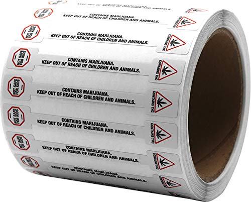 Massachusetts Tamper Evident Void Labels, Large, 4" x 0.5", 1,000 Count