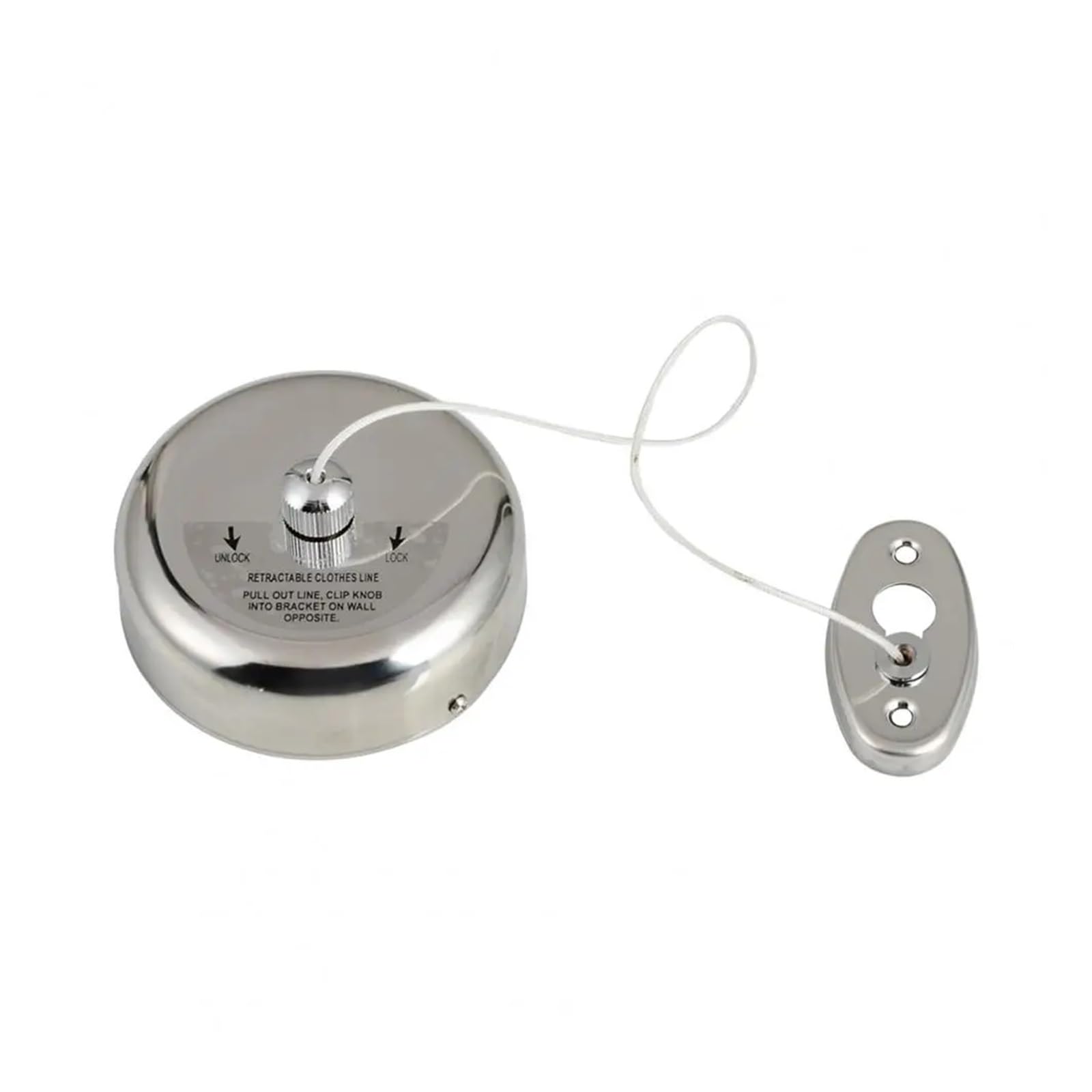 Retractable Washing Line Telescopic Clothesline Heavy Duty Stainless Steel Adjustable Shower Line Retracting Clothes Line For Indoor Outdoor(Round)