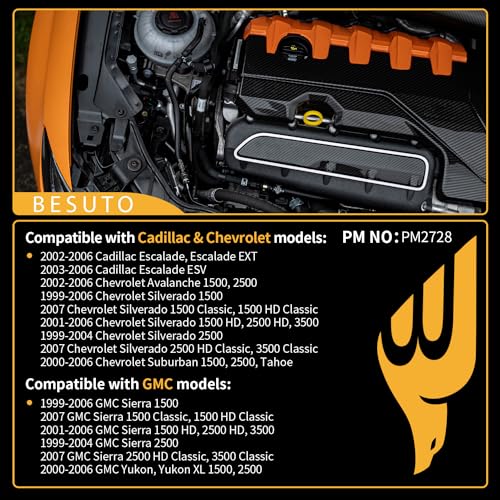 Image of Besuto PM2728 HVAC Heater Blower Motor Compatible with Cadillac & Chevrolet & GMC Vehicles,for 2002-2006 Escalade EXT /ESV,for Silverado 1500 2500 3500,for Suburban,for Tahoe,for Sierra,for Yukon