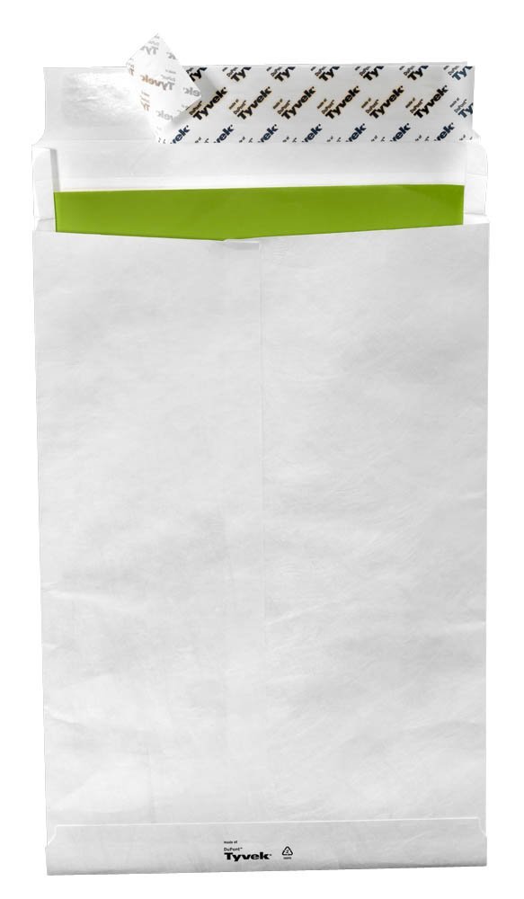 Tyvek 00011841 Faltentasche C4 (229X324X38 Mm), Weiß, Mit Spitzboden, Haftklebend, 100 Stück