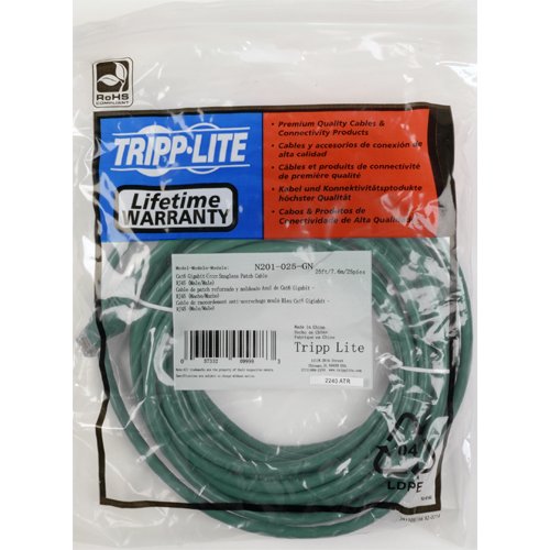 Cable Patch Tripp Lite Cat6 7 pies Snagless Verde miniatura 2