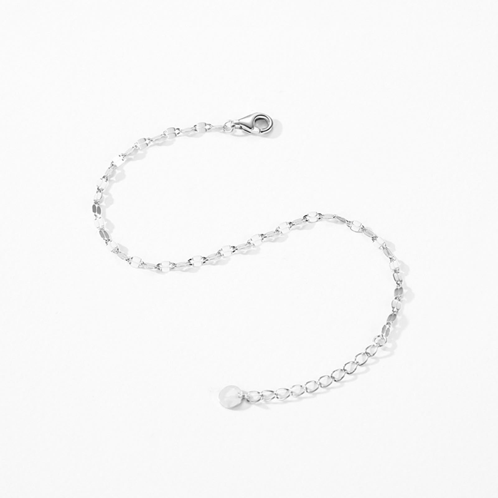 Pulsera Mujer 18K Oro Amarillo Au750, Lentejuelas Señoras Pulseras Joyas de Oro Genuino Brazalete Platino PT950