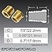 boeray 2pcs 1/2 Inch NPT Male Thread to 3/8 Inch NPT Female Thread Brass Pipe Fitting Reducing Hex Head Hose Bushing Tube Adapter Convert