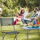 Relaxdays Klappstuhl Balkon, Metall, Kunststoff, Gartenstuhl, HxBxT: 87 x 55 x 48,5 cm, Balkonklappstuhl, anthrazit grau - 3