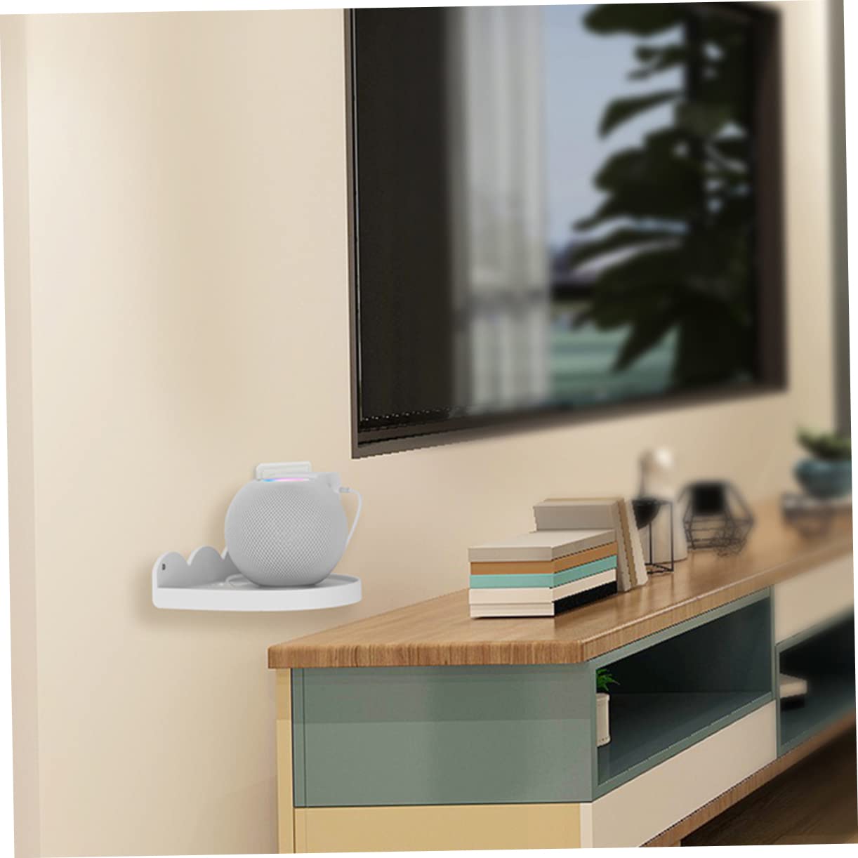 Angoily 3 Piezas Soporte de Audio estantes para Rack de Audio montados en la Pared Estante de Audio Multifuncional Organizador Familiar Home Organizer Altavoces Soportes para estantes AbS