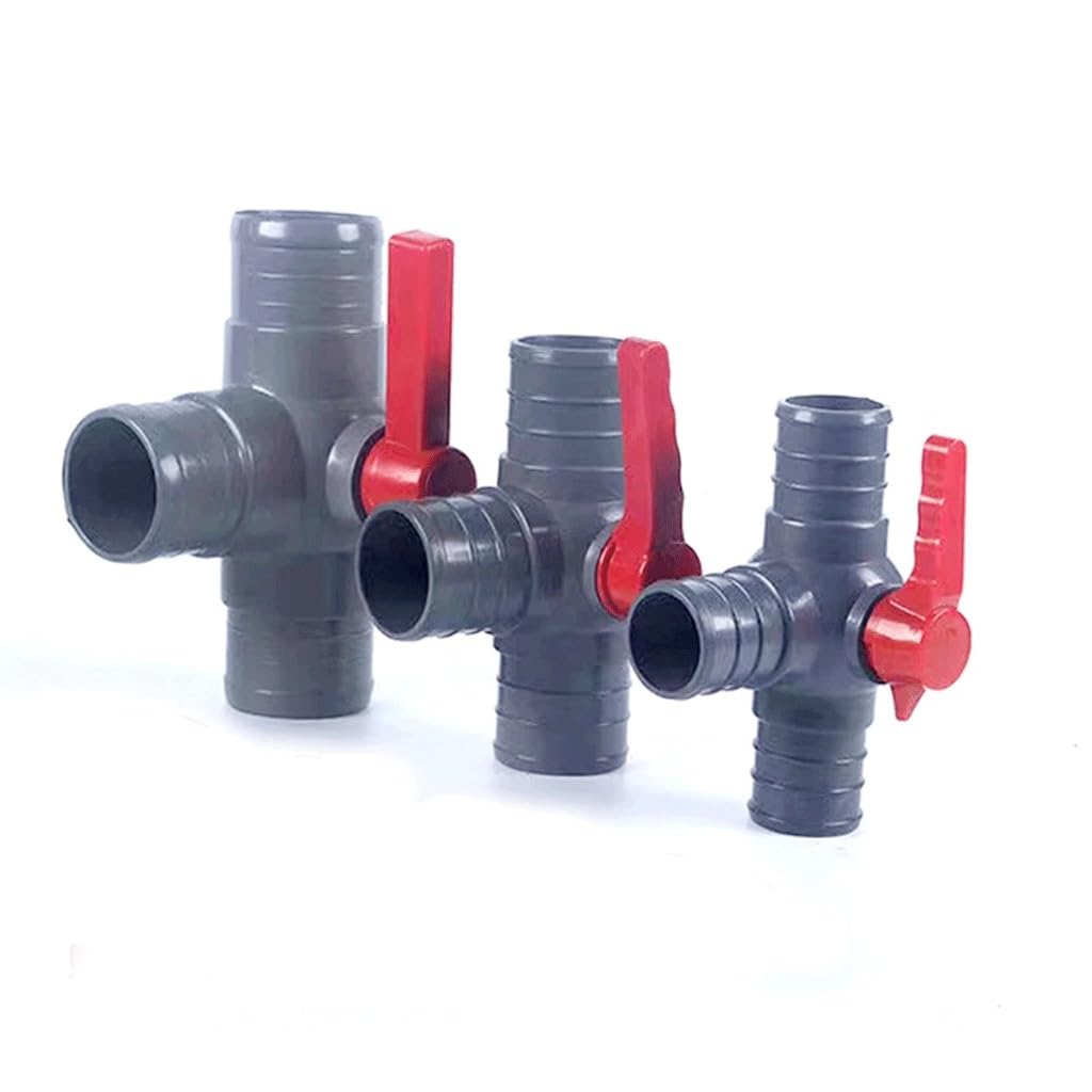 PVC-Ventil Kugelhahn， Tropfbewässerungsband Gleicher T-Stück-Kugelhahnanschluss PVC-Material Verdicken Langlebige Marke Mikro-Sprüh-Tropfarmaturen, for Gartenwasseranschlüsse(3inch)