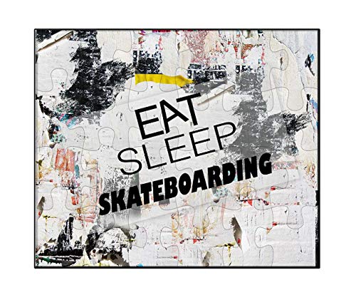 Makoroni - EAT Sleep Skateboarding Sport - Jigsaw Puzzle, 30 pcs