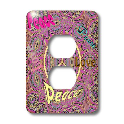 Peace a 2 prises de prise 3dRose cache prise double pour masquer les finitions murales - 3