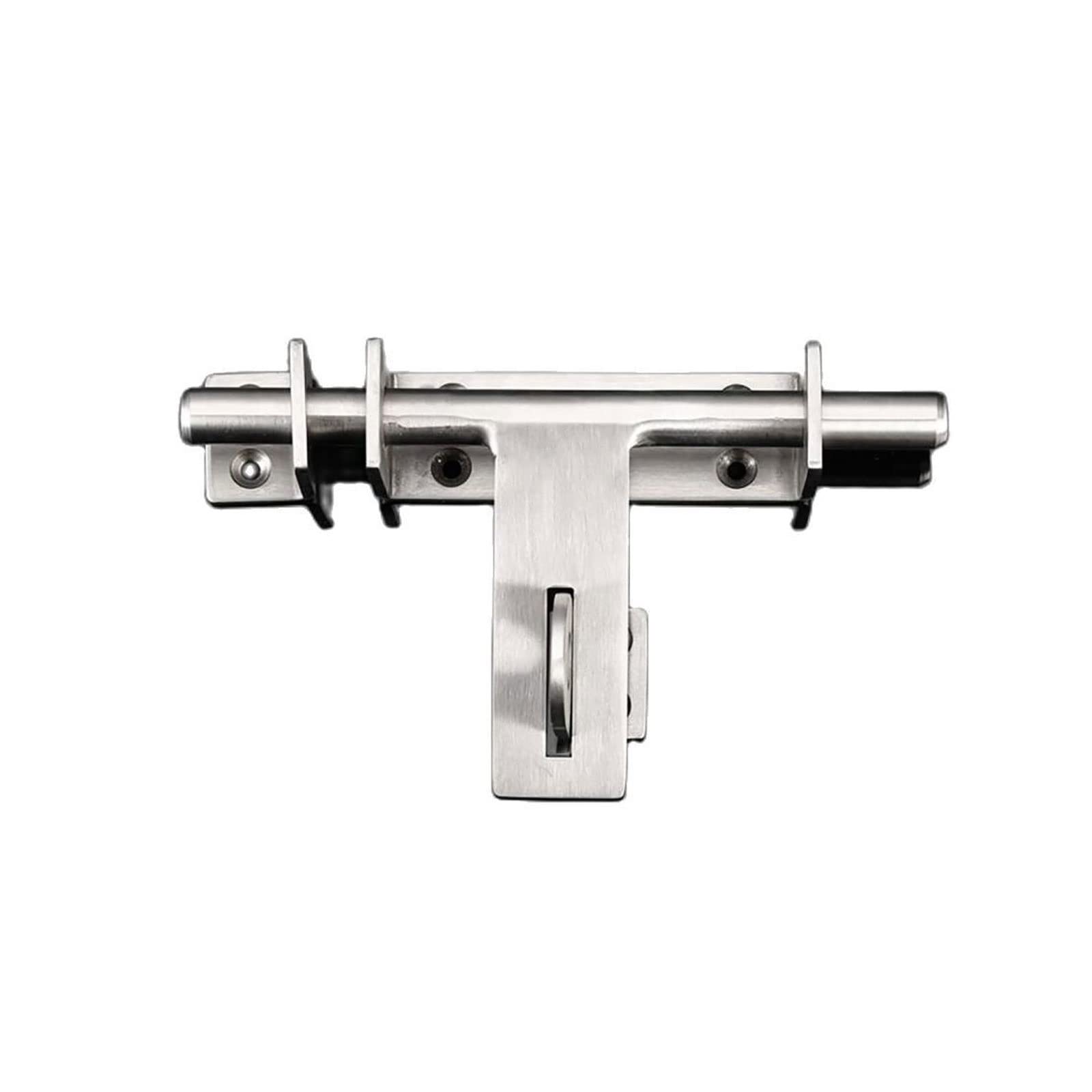 SFJSFIMQ Door Locks and Latches Sliding Bolt Gate Latch, Thickening Stainless Steel Barrel with Padlock Hole, Interior Brushed Finish