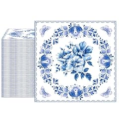 Blue White Napkins 01