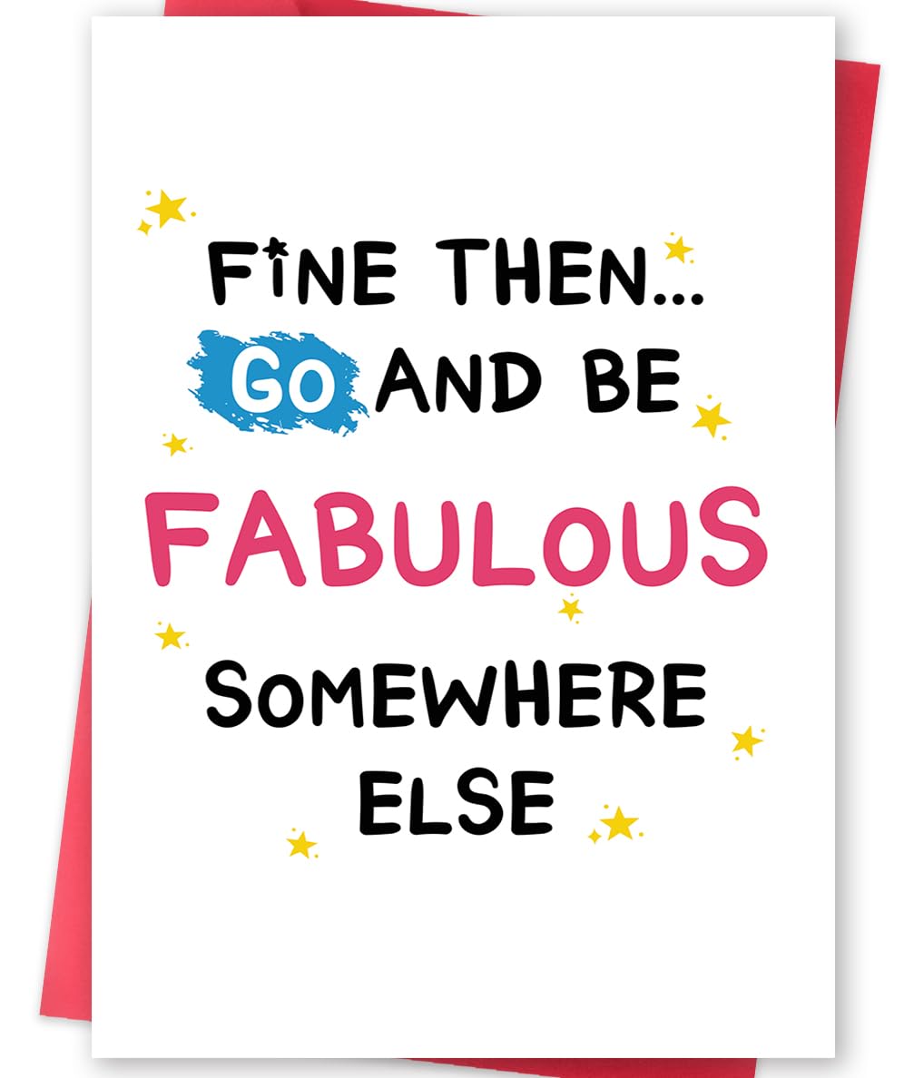 MQMRYeto Funny Leaving Card for Coworker, Retirement Going Away Card for Coworker, Farewell Cards for Friend, Gift for Colleague Leaving, Be Fabulous Somewhere Else