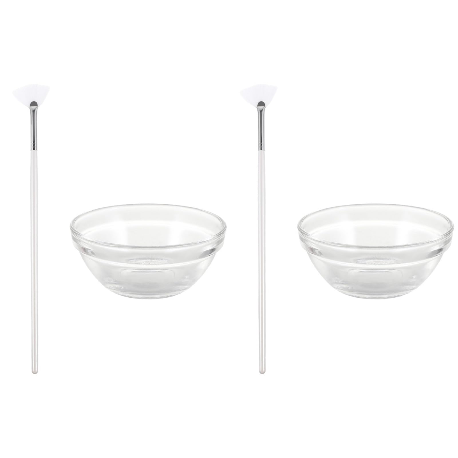 FRCOLOR Facial Mask Brush and Bowl Set including Synthetic Bristles for Precise Application of Mud Masks and Chemical Peels Comfortable Handle Beauty Tool for Home Spa and Skincare Routine