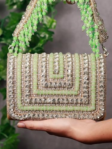Image of THE TAN CLAN Nysa Beige Flap Over Clutches for women Bag for Women- Elegant Evening Handbag, Stylish Purse