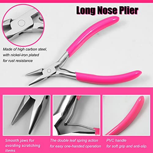 SPEEDWOX Long Nose Pliers 6 Inches Jewelry Beading Tool with Non-Serrated Jaws for Jewelry Making Bending Wire and Small Object Gripping - Image 2