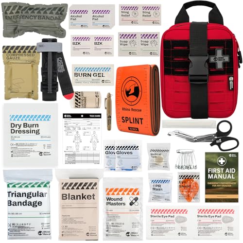 RHINO RESCUE IFAK Trauma Kit with C-A-T Tourniquet for Wound