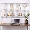 Grid Wall Panel Set of 2 Black, Photo Wall Metal Wire Display Panel ...